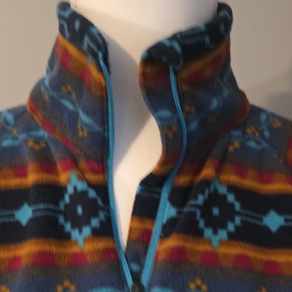 Eddie Bauer Multicolor Patterned Quarter-Zip Swea… - image 4